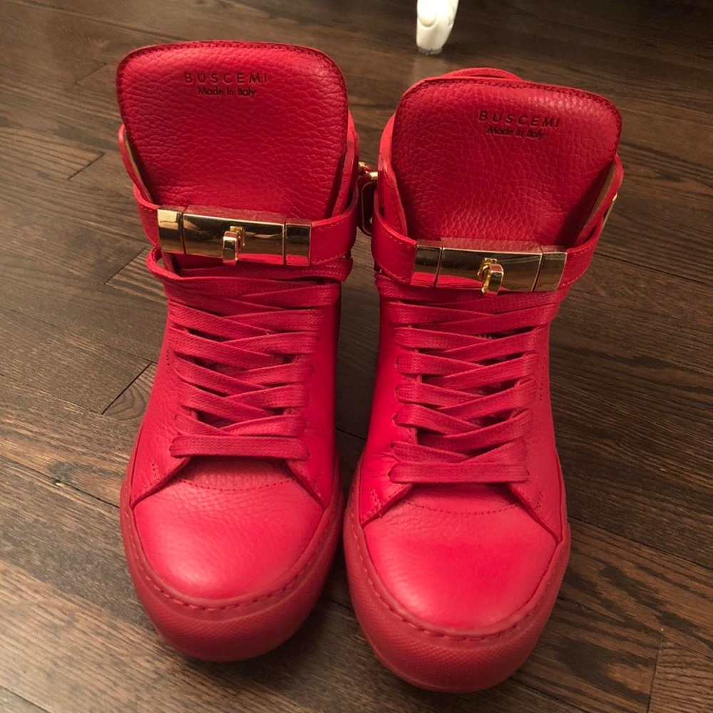 Red buscemi wedge sneakers. Wore once, great condition ! Size 37